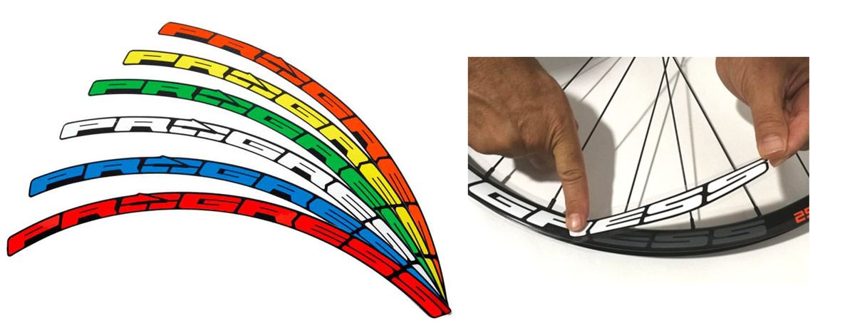 Nuevas ruedas Progress REVO. Detalle adhesivos