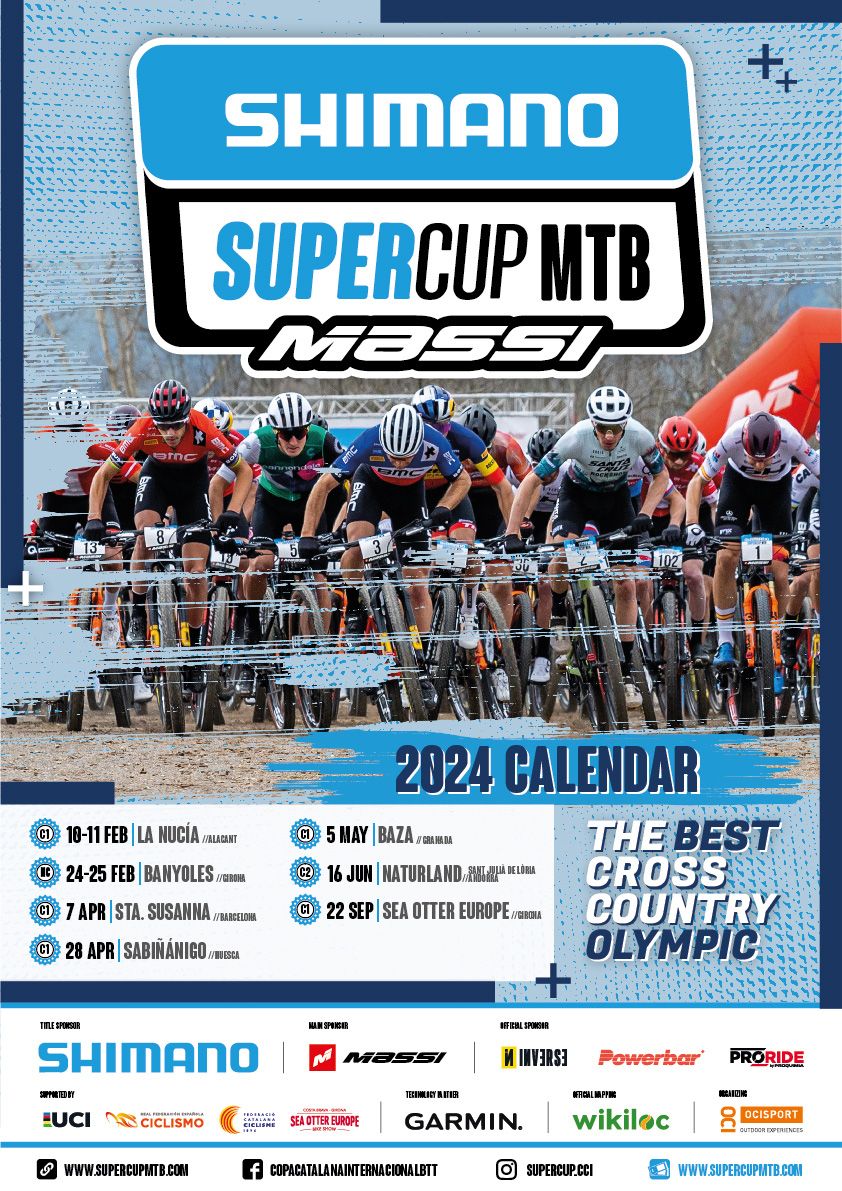 Cartel con el calendario de la Shimano Super Cup Massi 2024 Cartel con el calendario de la Shimano Super Cup Massi 2024
