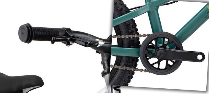 PEQUEÑOS DETALLES. Estos pequeños detalles, diseñados para los más pequeños, como por ejemplo los puños o las bielas, tienen que adaptarse ergonómicamente al cuerpo de los niños, y suponen un beneficio fundamental en la confianza en la conducción de la bici. PEQUEÑOS DETALLES. Estos pequeños detalles, diseñados para los más pequeños, como por ejemplo los puños o las bielas, tienen que adaptarse ergonómicamente al cuerpo de los niños, y suponen un beneficio fundamental en la confianza en la conducción de la bici.