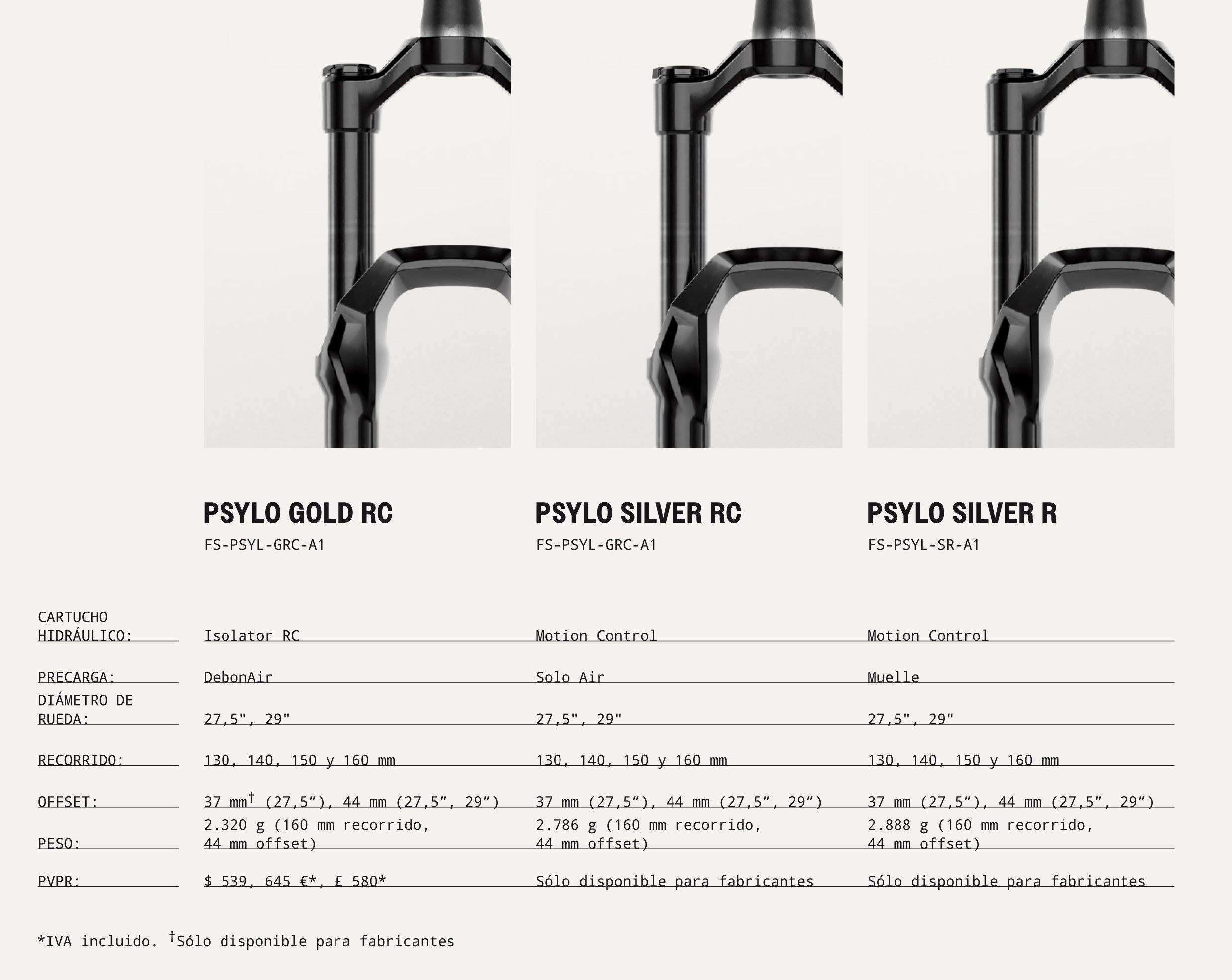 Psylo tres modelos