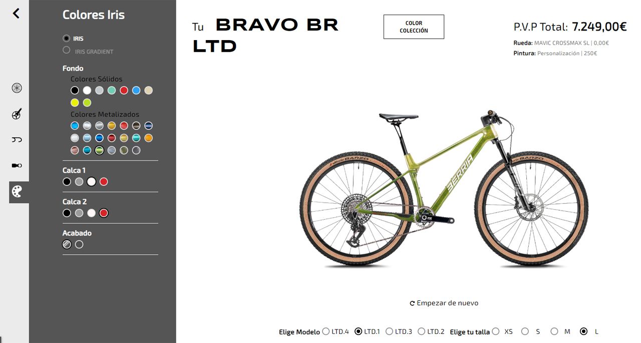 Berria Bravo configurador