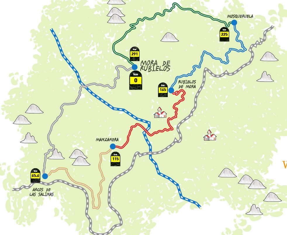 Ruta. Star Mountains. Gudar Javalambre mapa Ruta. Star Mountains. Gudar Javalambre mapa