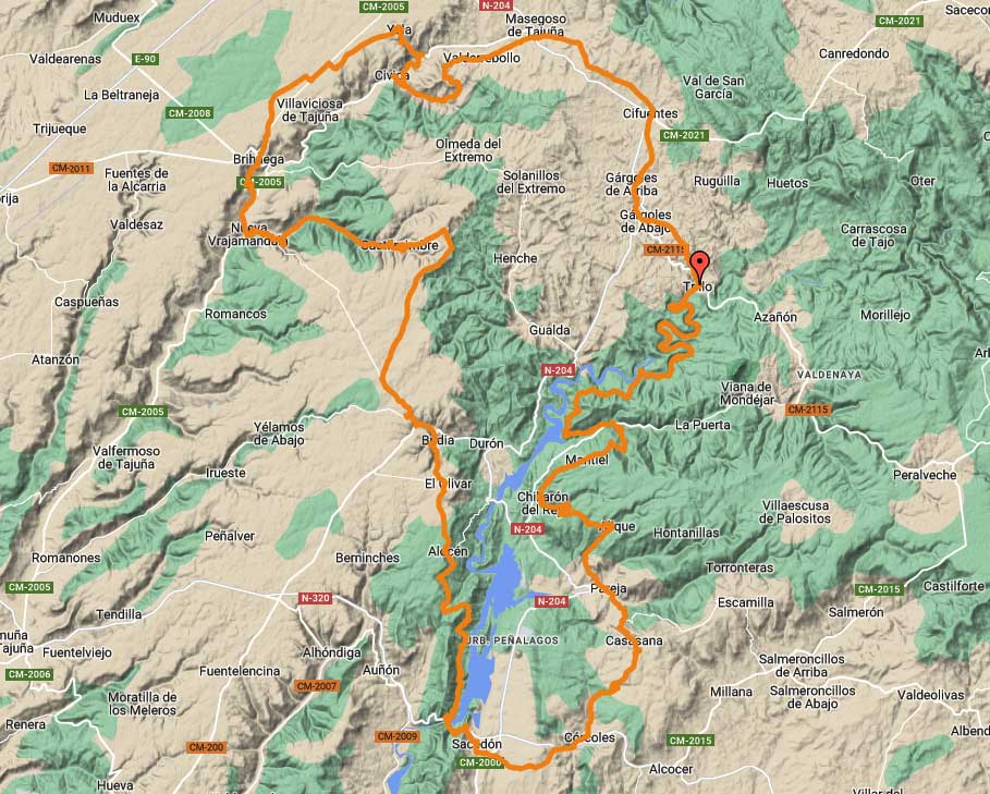 Este es el recorrido de la Gravel Tour Alcarria 2024