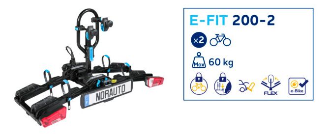 Portabicicletas Norauto E FIT 200 2 plegable  (2)