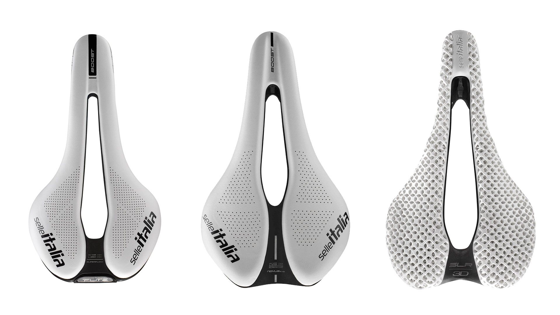 Selle Italia (White Range). Sus icónicos sillines ahora en blanco