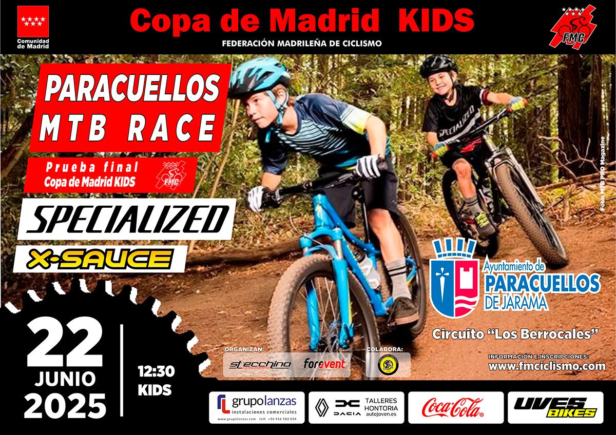 Cartél Copa De Madrid XCO KIDS (Paracuellos MTB RACE) 2025