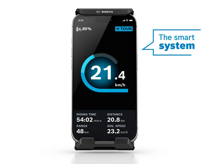 EN p1 Bosch eBike SmartphoneGrip Smartphone Vertical Ride Tour FFM BES3 MY2026 SmartSystem White