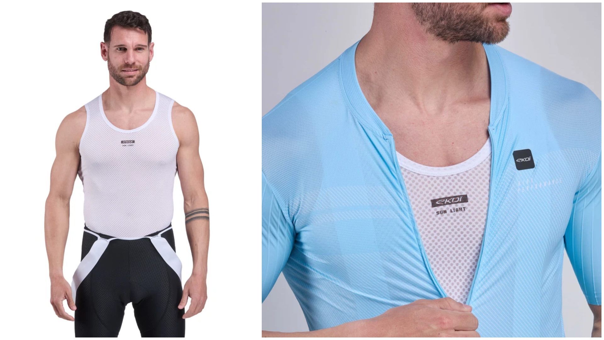 Camiseta interior EKOI Perf SUNLIGHT sin mangas.
