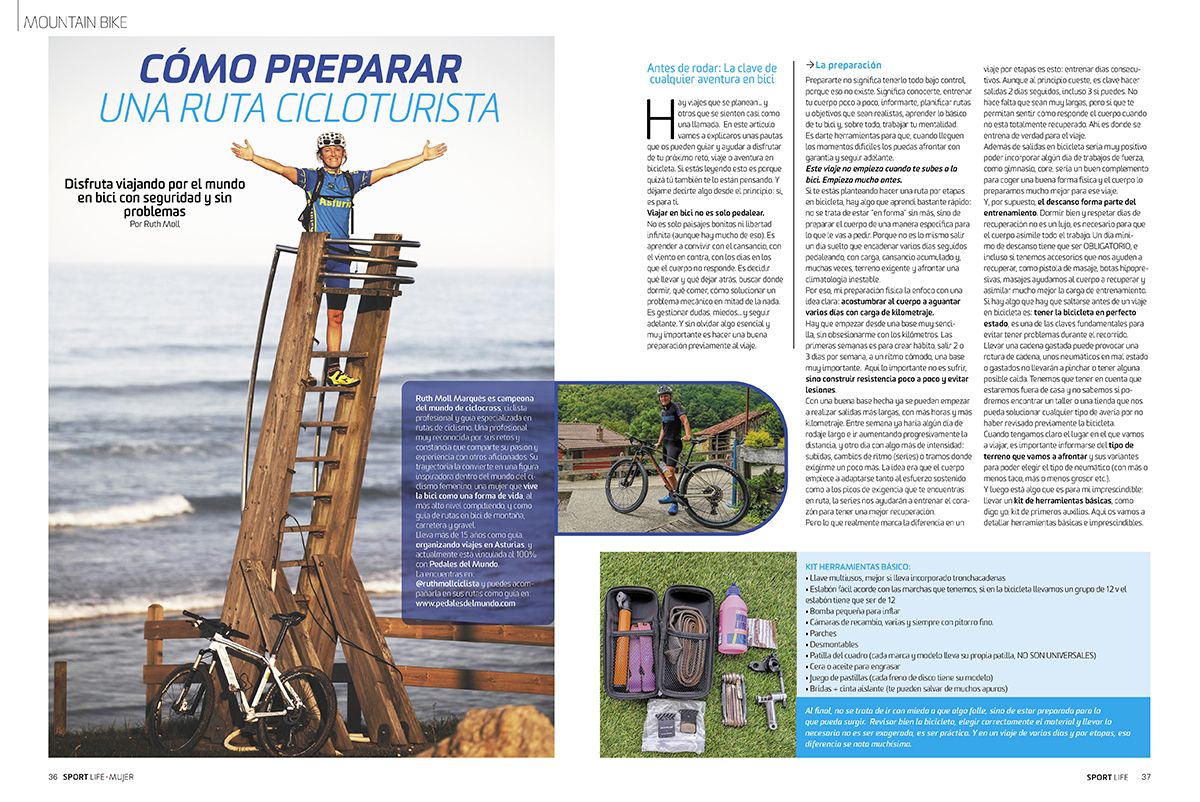 Preparada para recorrer el mundo en bicicleta con la campeona Ruth Moll en Sport Life Mujer 24