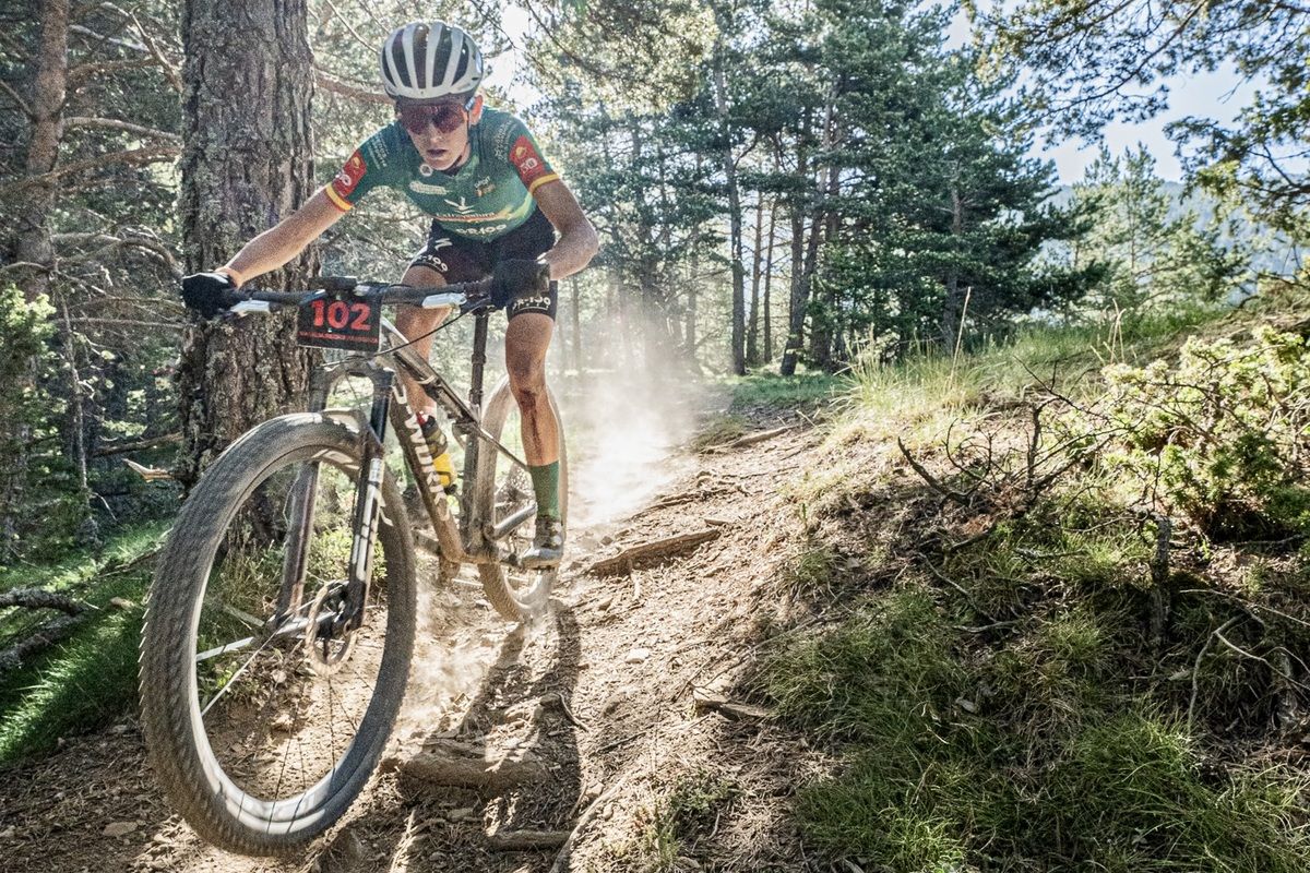 Natalia Ficher disputando la tercera Copa del Mundo de maratón en Naturland (Andorra)