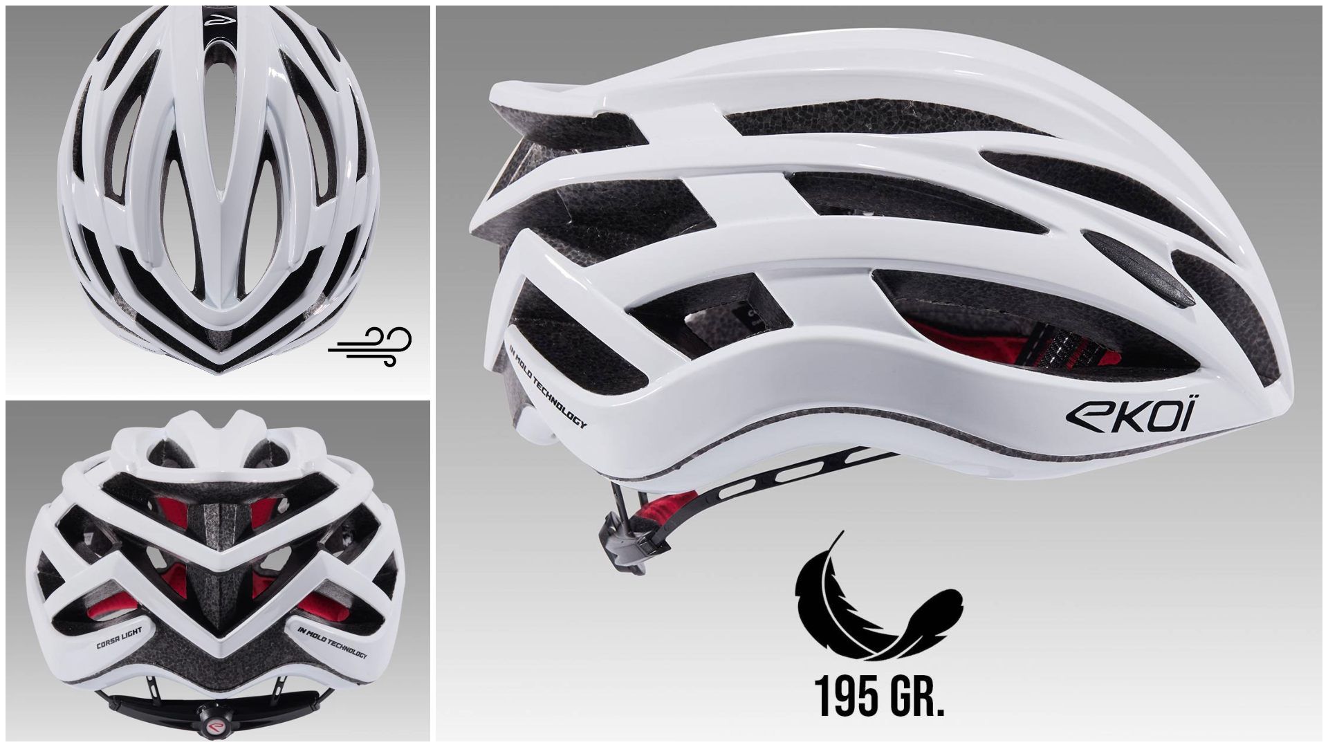 Casco EKOI CORSA LIGHT Blanco. Casco EKOI CORSA LIGHT Blanco.