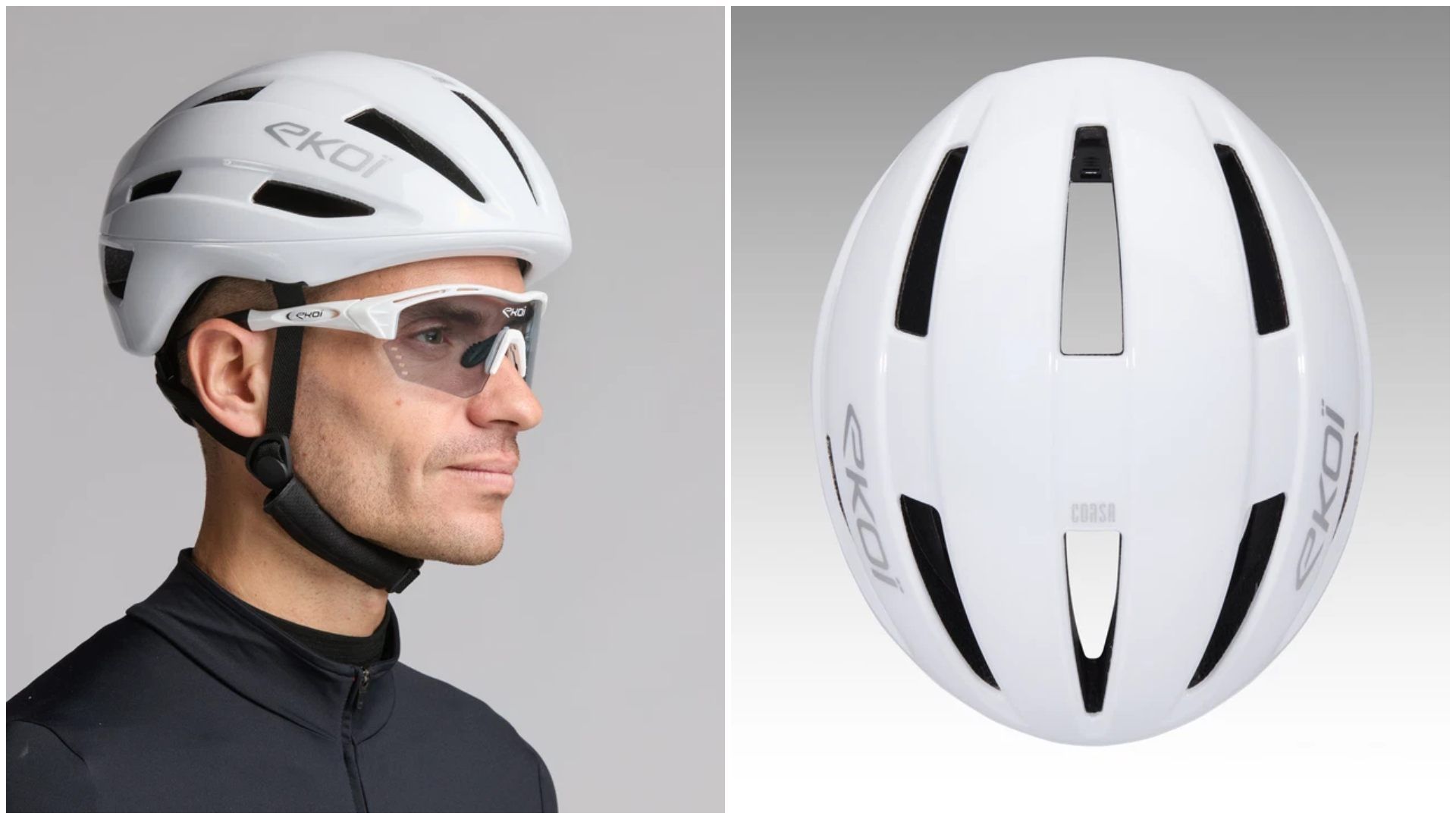 Casco EKOI CORSA Blanco. Casco EKOI CORSA Blanco.