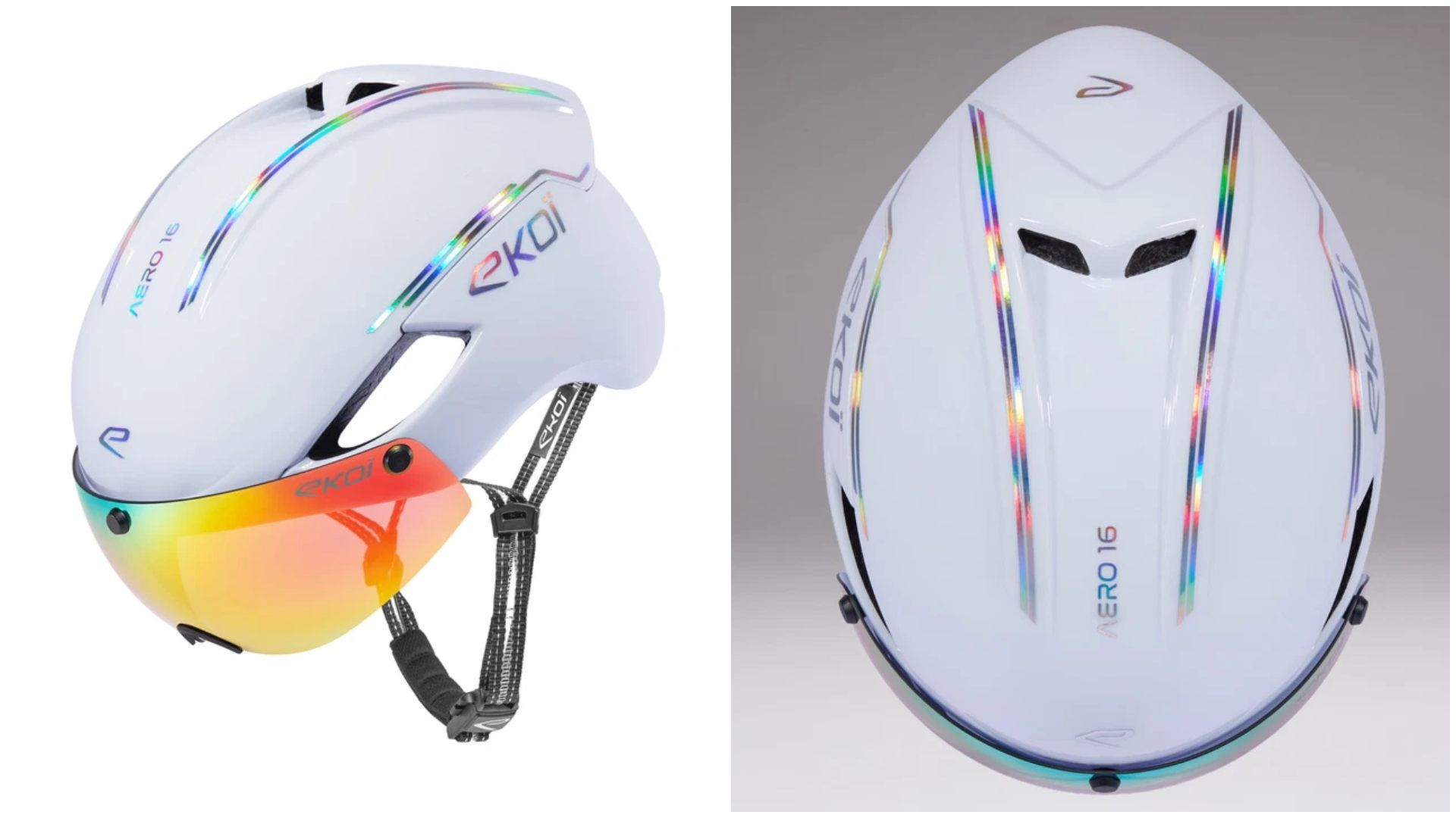 Casco EKOI Perf AERO16 LTD LINE Blanco Holo Plata. Casco EKOI Perf AERO16 LTD LINE Blanco Holo Plata.