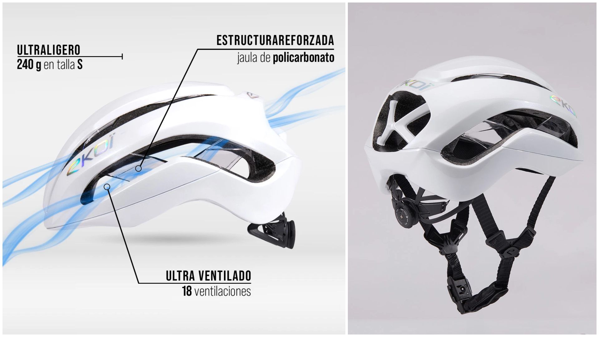 Casco EKOI Perf CRYSTAL Elegance Blanco Holográfico. Casco EKOI Perf CRYSTAL Elegance Blanco Holográfico.