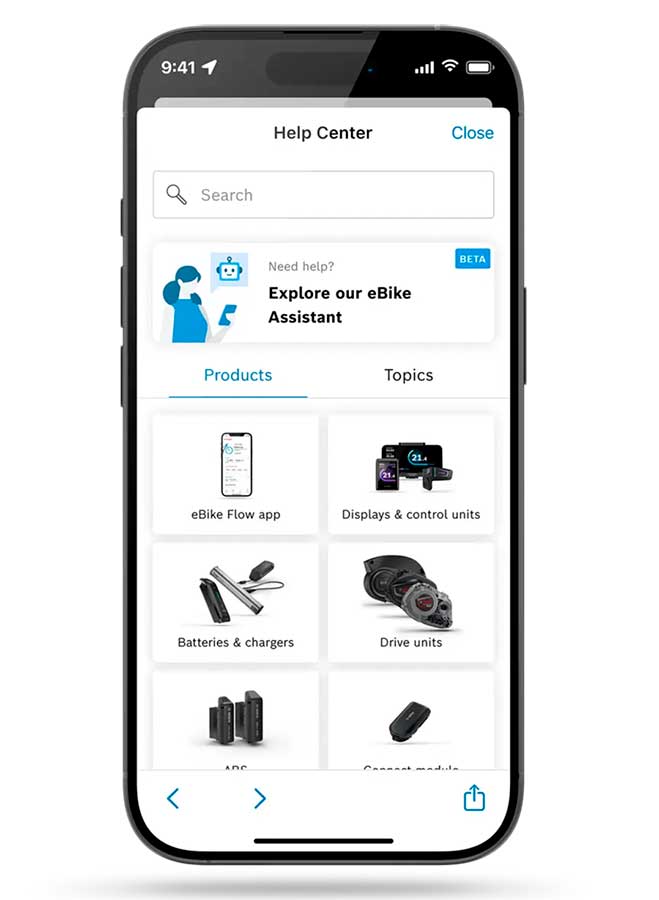 csm EN Bosch eBike FlowApp iOS eBike Assistant p1 BES3 MY2026 1920x1920 Image Text 79ba3a9733
