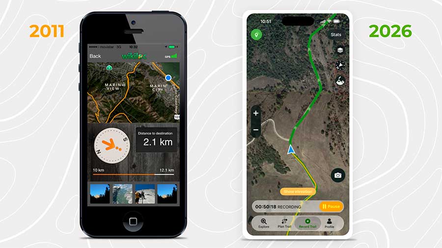 Wikiloc (Evolución de la app de Wikiloc)