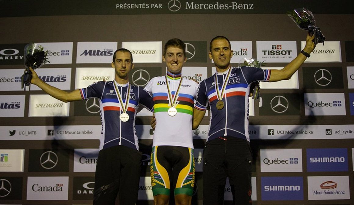 Primer podio de un Mundial e-MTB