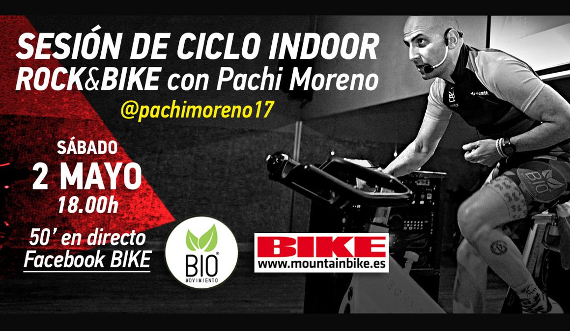 Únete a la sesión de ciclo indoor Rock&BIKE con Pachi Moreno