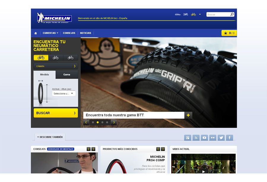 Nueva web de Michelin