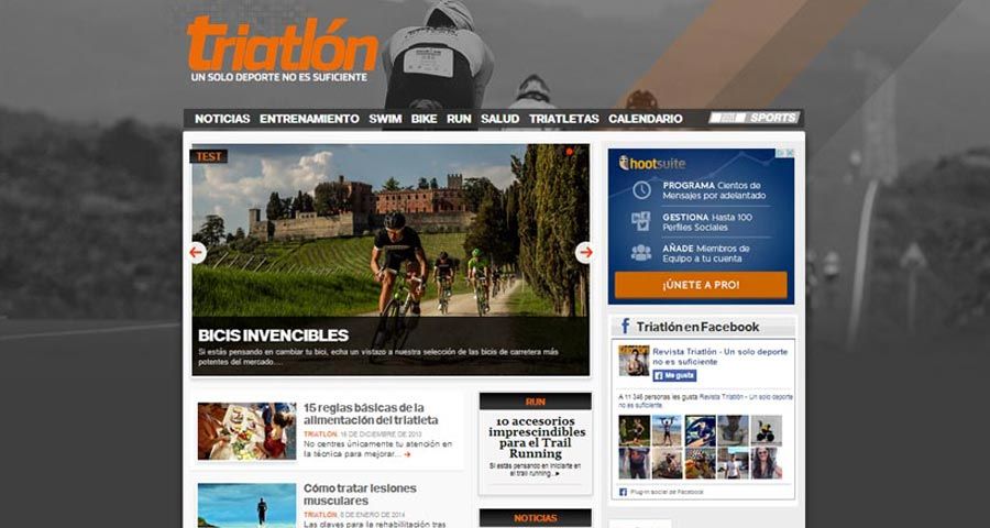 Nueva página web de Triatlón