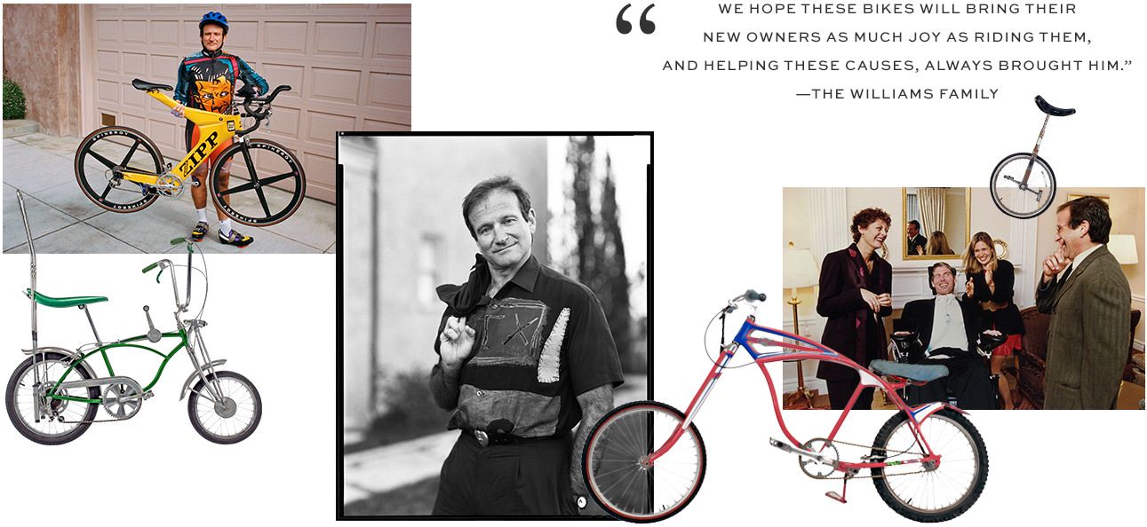 Increíble la colección de bicicletas de Robin Williams