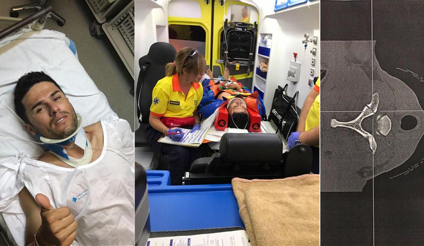 Se recupera de un atropello mientras circulaba en una rotonda