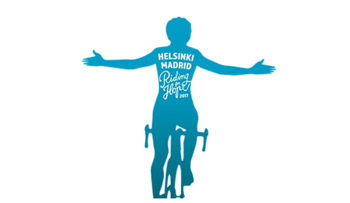 De Helsinki a Madrid por la campaña “Riding4hope”.