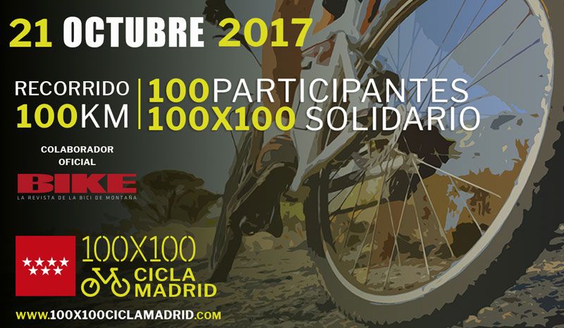 Pedalea en equipo por una causa en la 100×100 Ciclamadrid.