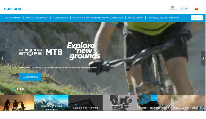 Shimano estrena web