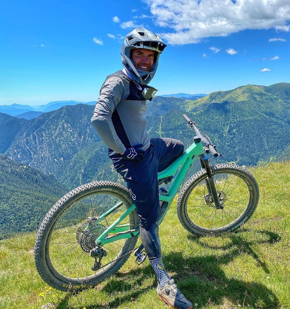 Joaquin Purito Rodriguez en el Bike Park de Vallnord hace unos días