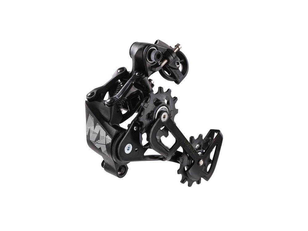 Cambio trasero SRAM NX de 1x11 velocidades visto desde la parte interior.