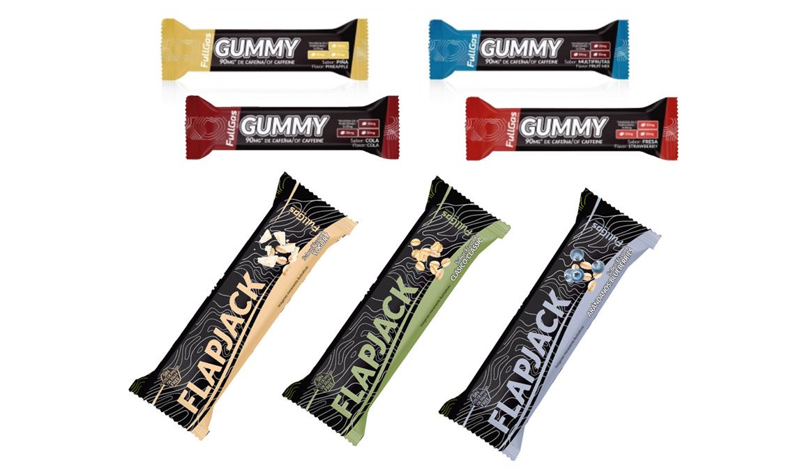 FullGas presenta nuevos sabores de sus barritas Gummy y FlapJack