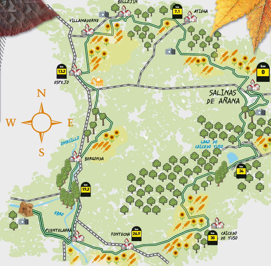 Mapa ruta Salinas de Añana Mapa ruta Salinas de Añana