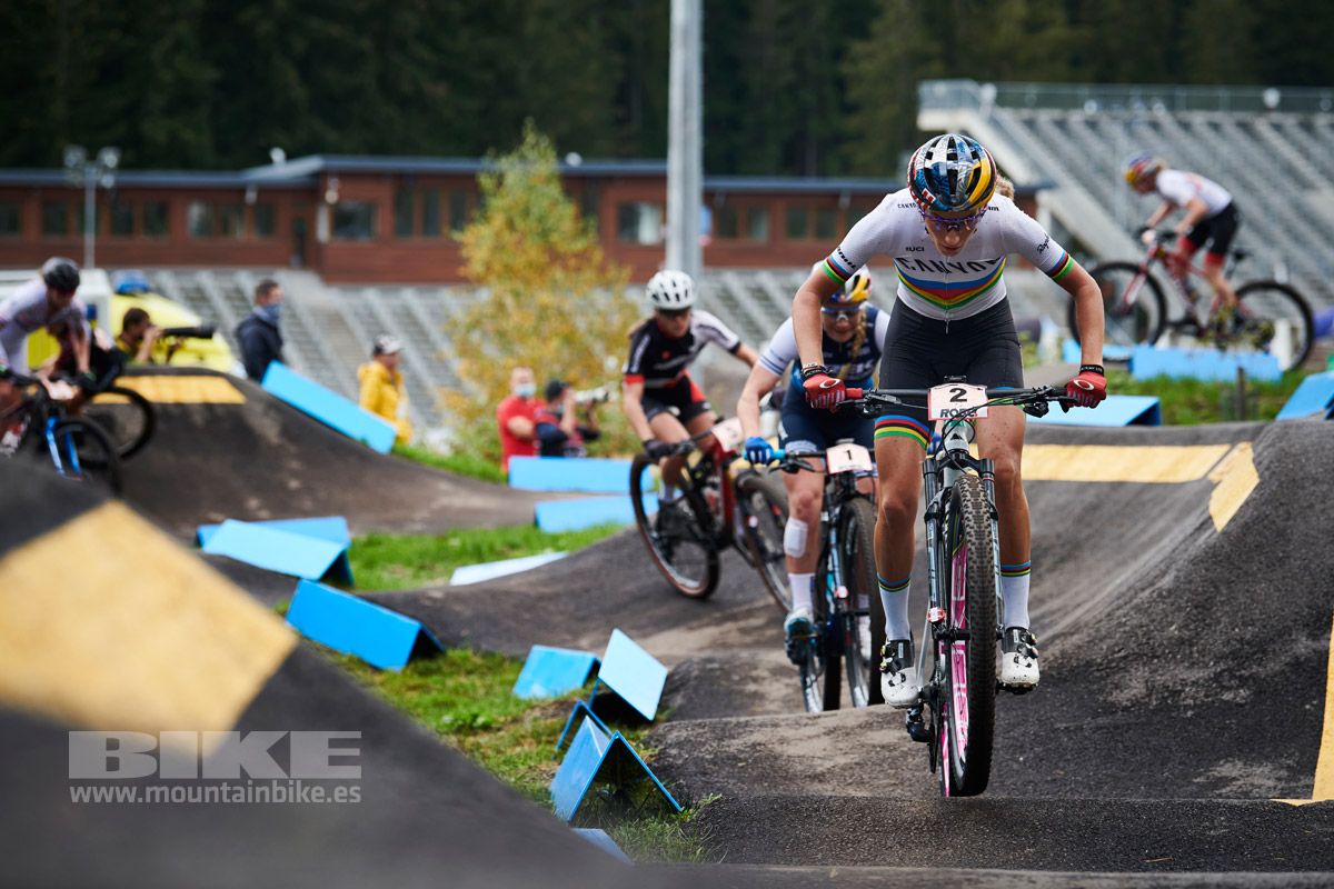 La zona del pump track en el circuito de Nove Mesto Morave.