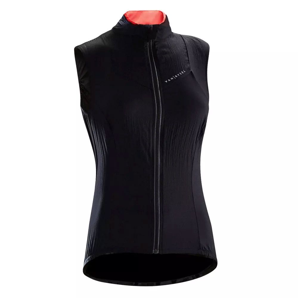 Chaleco Ciclismo Carretera Ultralight Mujer Negro Cortavientos - Decathlon