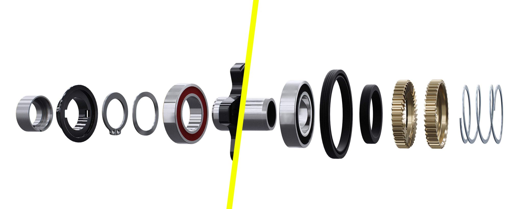 Las piezas claves del giro del buje trasero con el núcleo ID360. Las piezas claves del giro del buje trasero con el núcleo ID360.