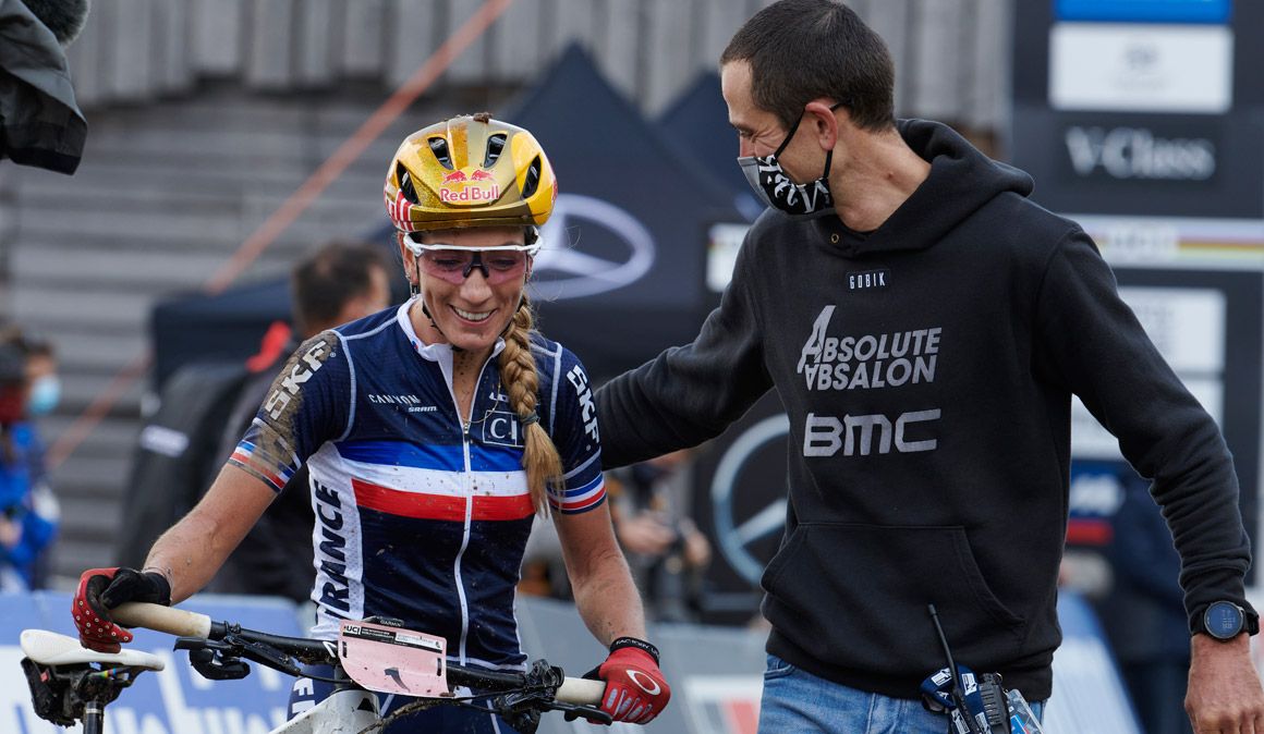 Ferrand Prevot junto a Julien Absalon, previsible jefe de su equipo en 2021