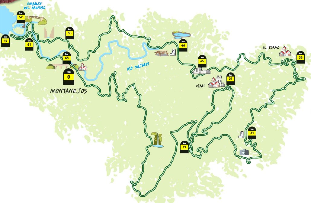 Rutas con GPS. Montanejos. Castellón mapa Rutas con GPS. Montanejos. Castellón mapa