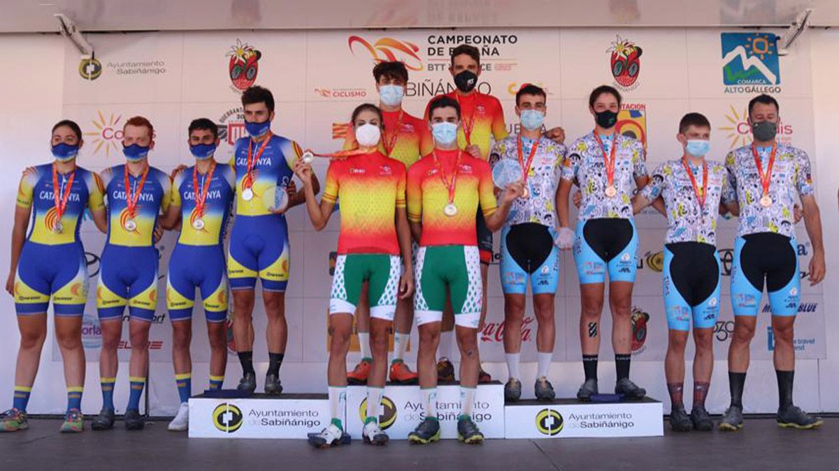 Campeonato de España XC Team RElay podio Campeonato de España XC Team RElay podio